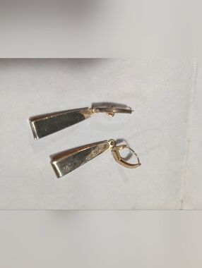 Bond Boyd Sleek Gold-Tone Tapered Drop Hoop Earrings